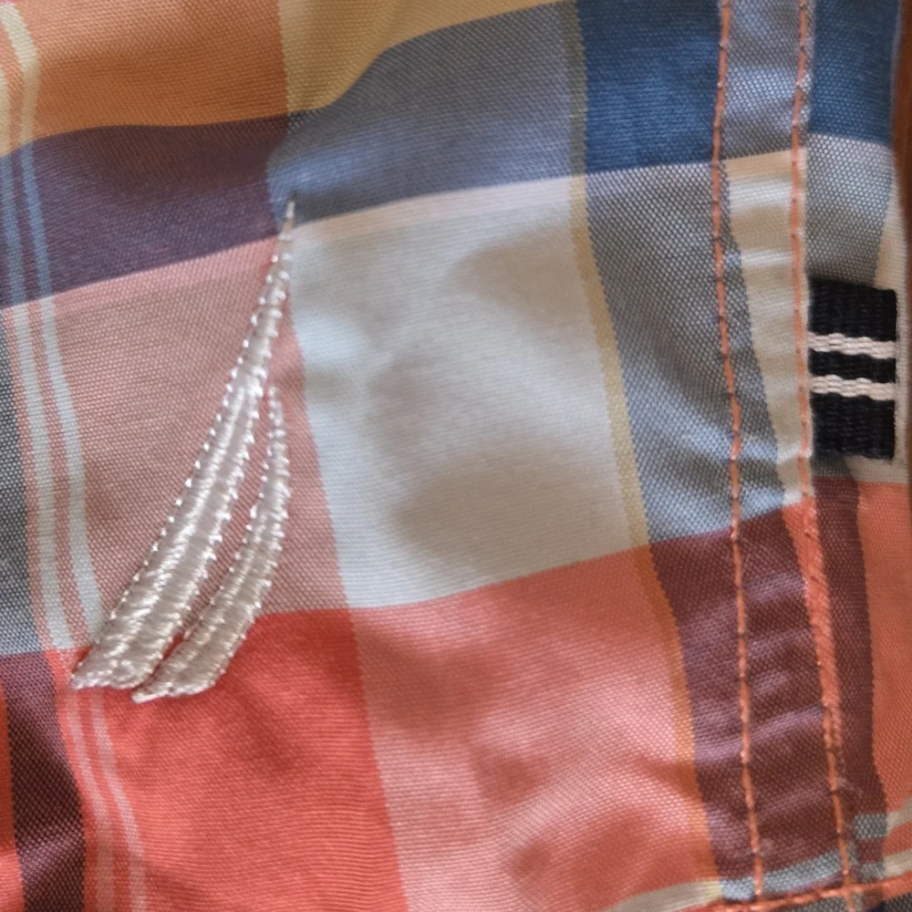 NAUTICA Plaid Swim Trunks L